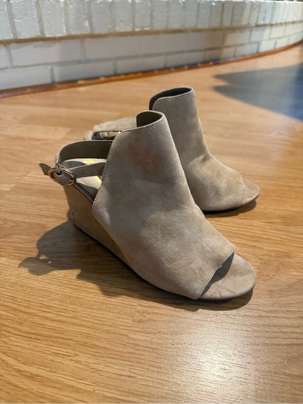 Sam Edelman Women's Open-Toe Wedge Sandals in Taupe